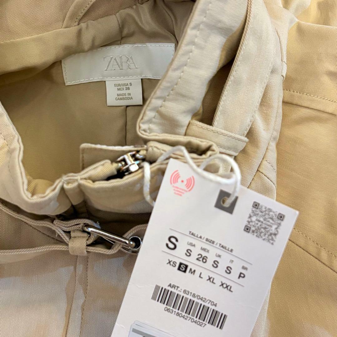 【ZARA】ザラ S オーバーサイズ ハイネックボンバージャケット チェック