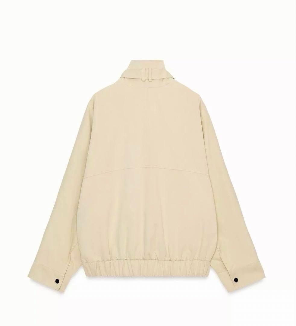 【ZARA】ザラ S オーバーサイズ ハイネックボンバージャケット チェック