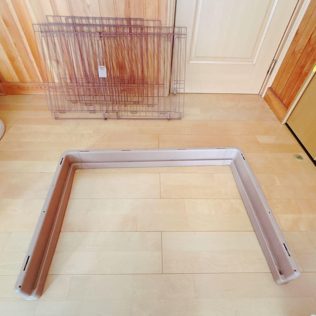 リッチェル 犬用ケージ90×60cm 工具不要・ジョイント有　イヤークリーナー付
