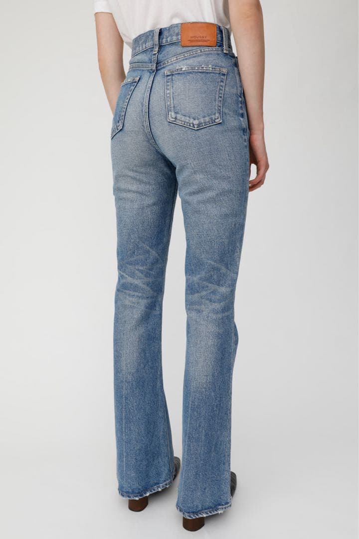MOUSSY MVS flare 25inch フレアデニム　ブルー