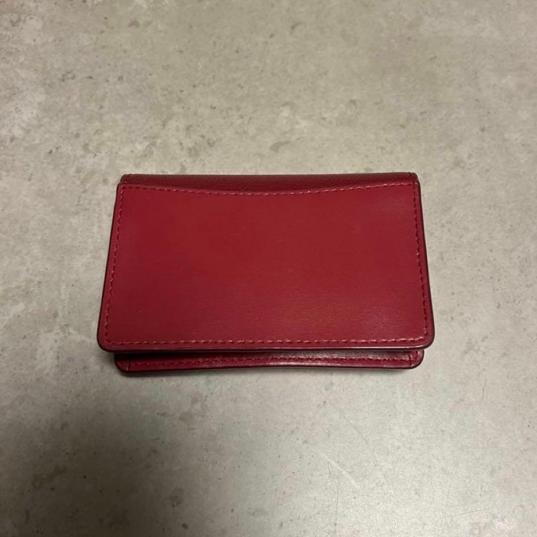 【かつら】FURLA 名刺入れ レディース 赤 ワインレッド