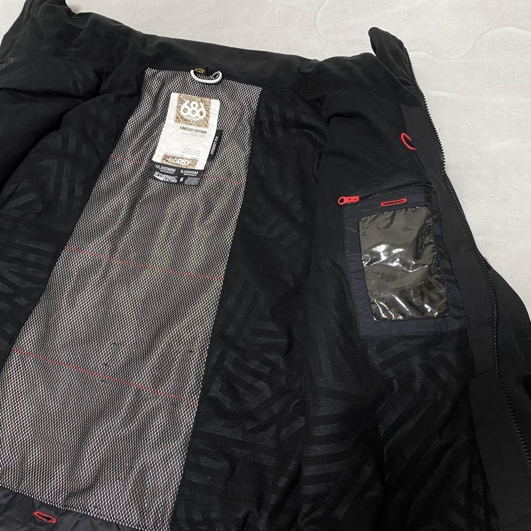 【686╳CROOKS&CASTLES】スノボウェア限定コラボ 黒ブラック（M）