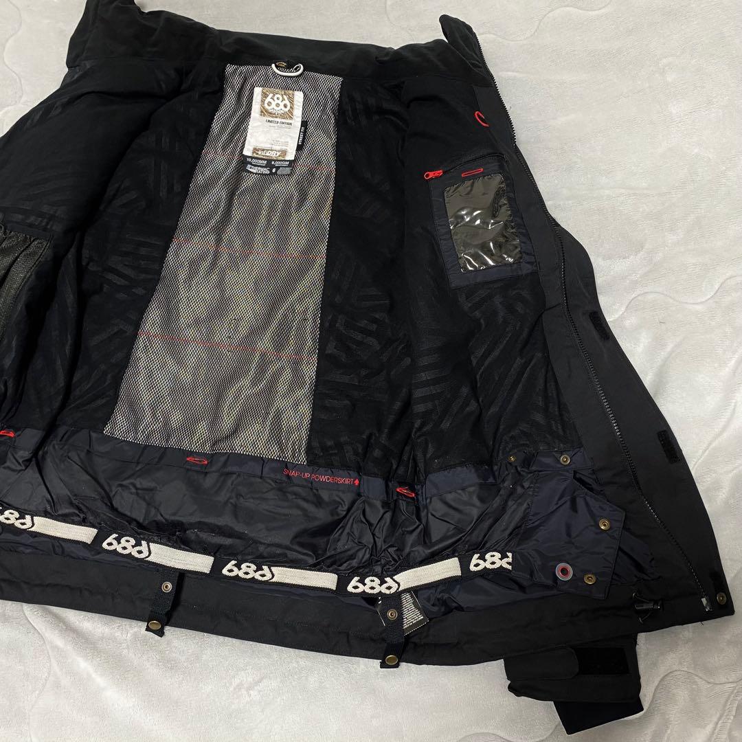 【686╳CROOKS&CASTLES】スノボウェア限定コラボ 黒ブラック（M）
