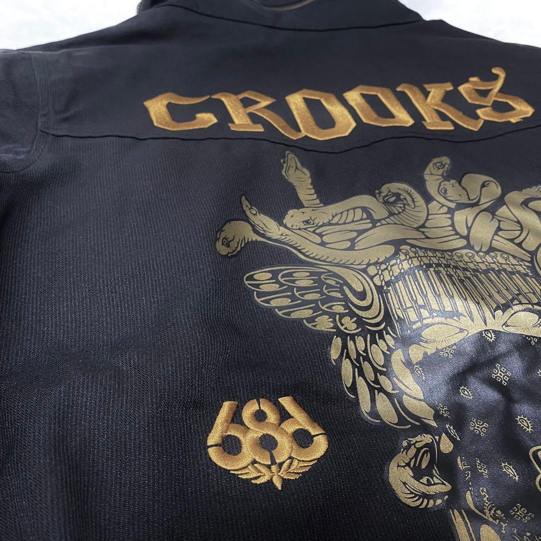 【686╳CROOKS&CASTLES】スノボウェア限定コラボ 黒ブラック（M）