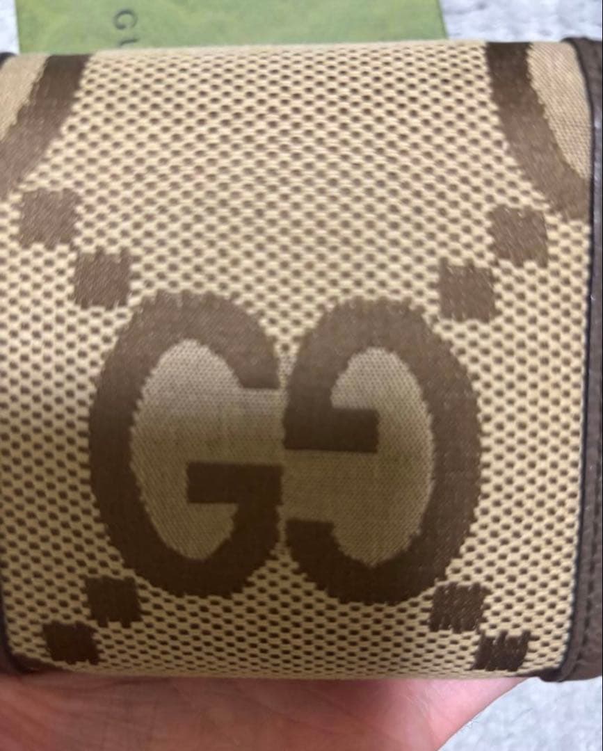 本日限定価格　最安値　ノベルティ付き　Gucci ジャンボGG 折り財布　大容量