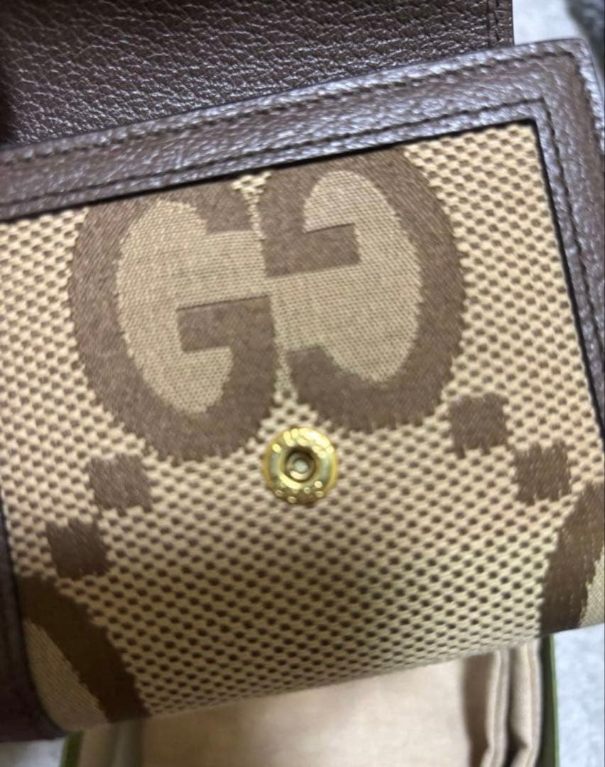 本日限定価格　最安値　ノベルティ付き　Gucci ジャンボGG 折り財布　大容量