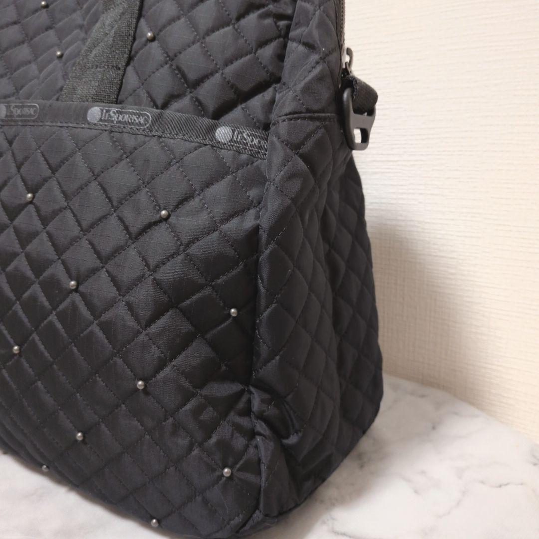 【美品】LeSportsac ブラック ボストンバッグ マザーズバッグ