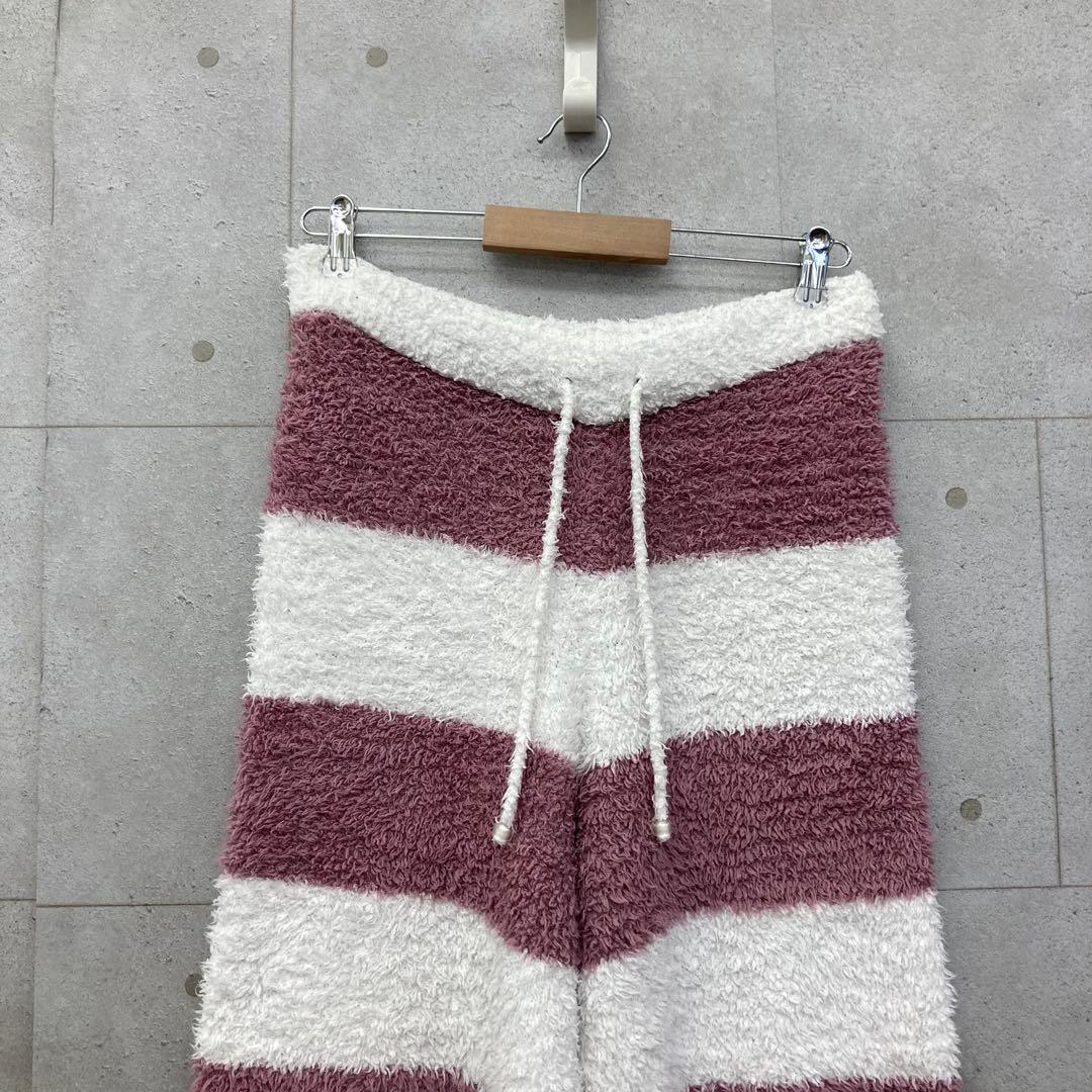 gelato pique ルームウェア 上下 セットアップ ボーダー F 白 紫