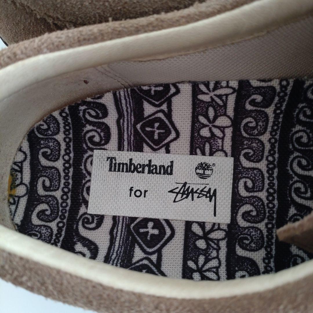 STUSSY✕ティンバーランド ブラウン スエード モカシンデッキシューズ