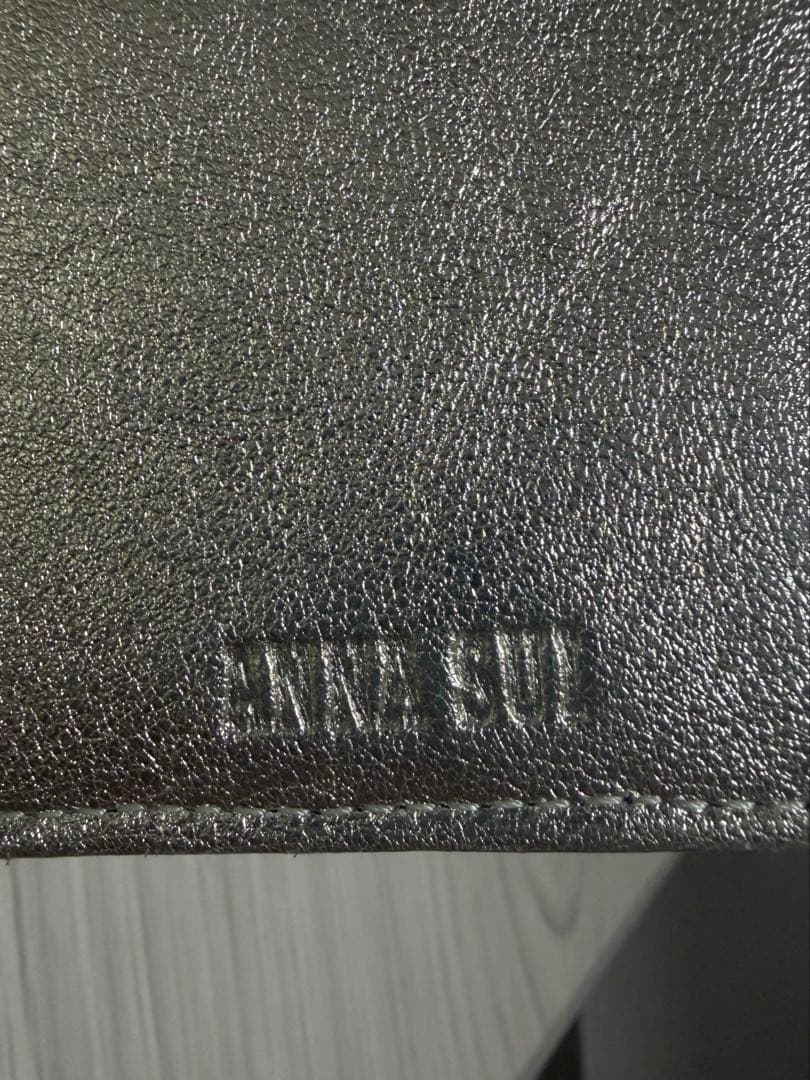 ANNA SUI アナスイ　3つ折り財布　蝶々　ゴールド　金　アンティーク