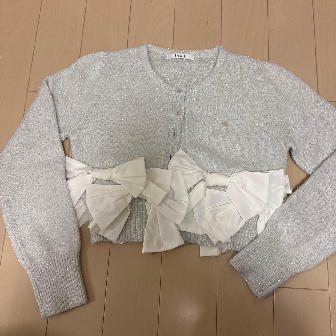 snidel リボンモチーフカーディガン