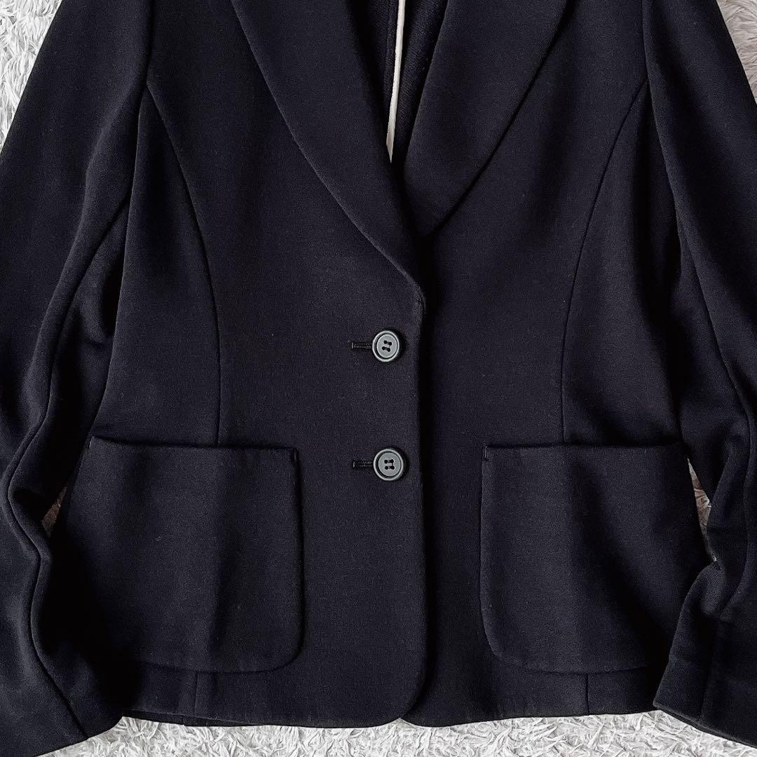 【美品】セオリーリュクス テーラードジャケット コットンスウェット素材 黒