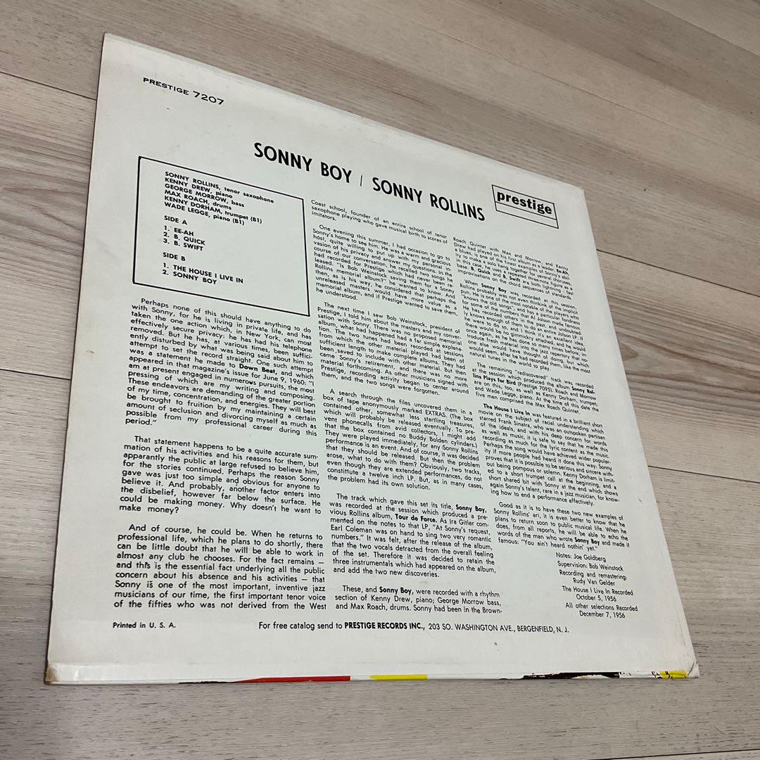 SONNY BOY ソニーロリンズ　US盤レコード　ヴァンゲルダー刻印