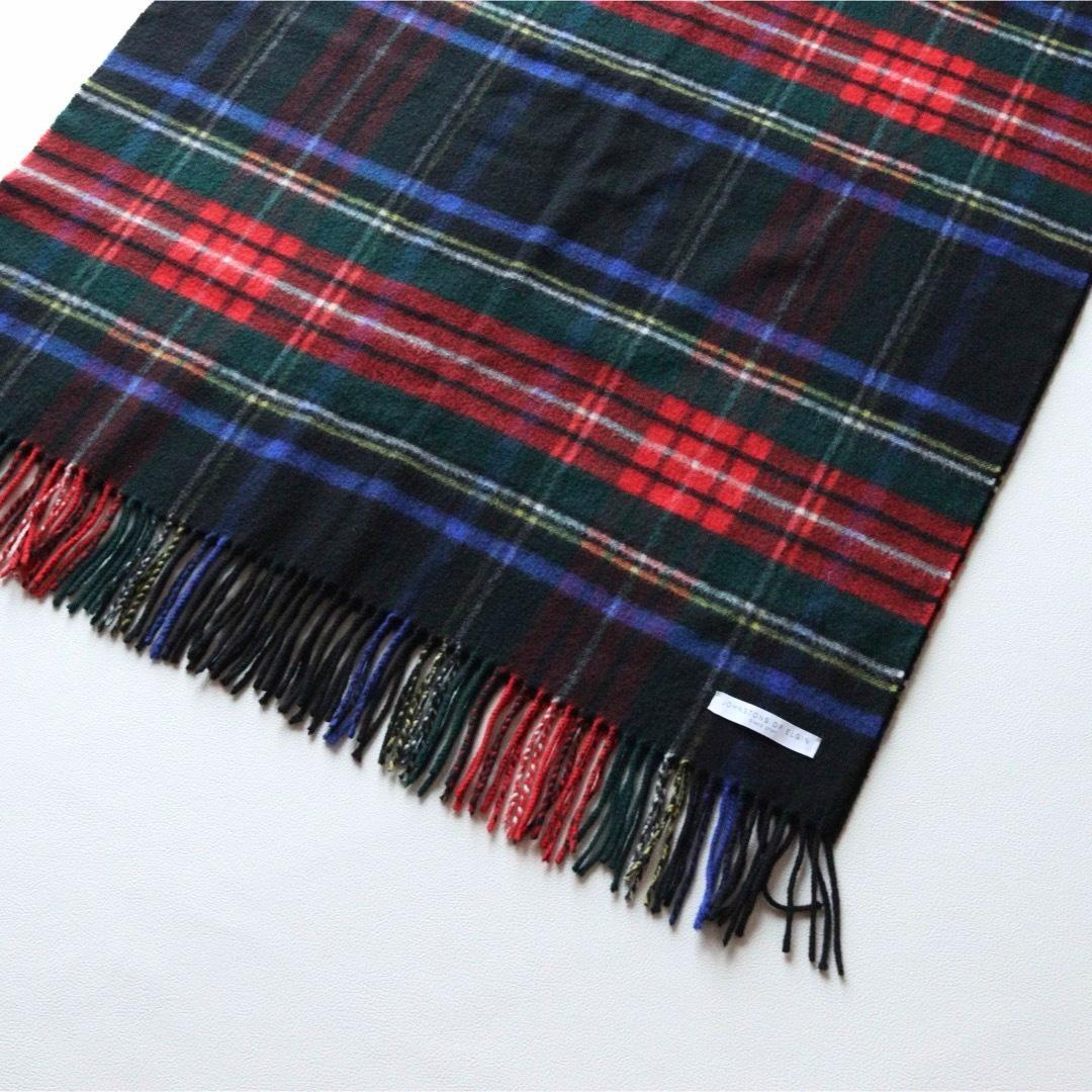 5425【美品】ジョンストンズ　大判ストール ウール カシミヤ 旧タグ