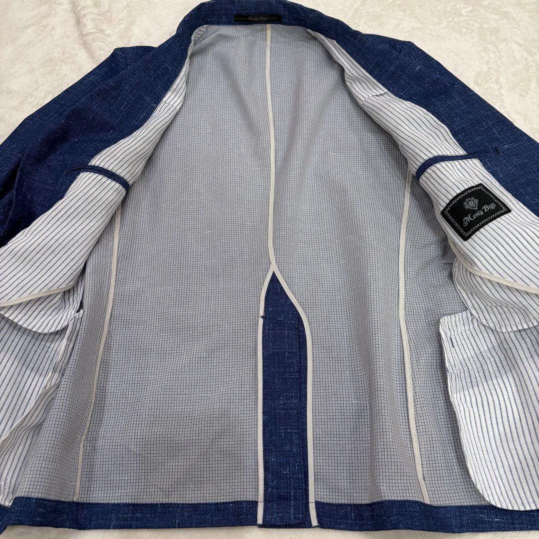 【極美品】Men's BIGI トラベルジャケット ノーカラージャケット