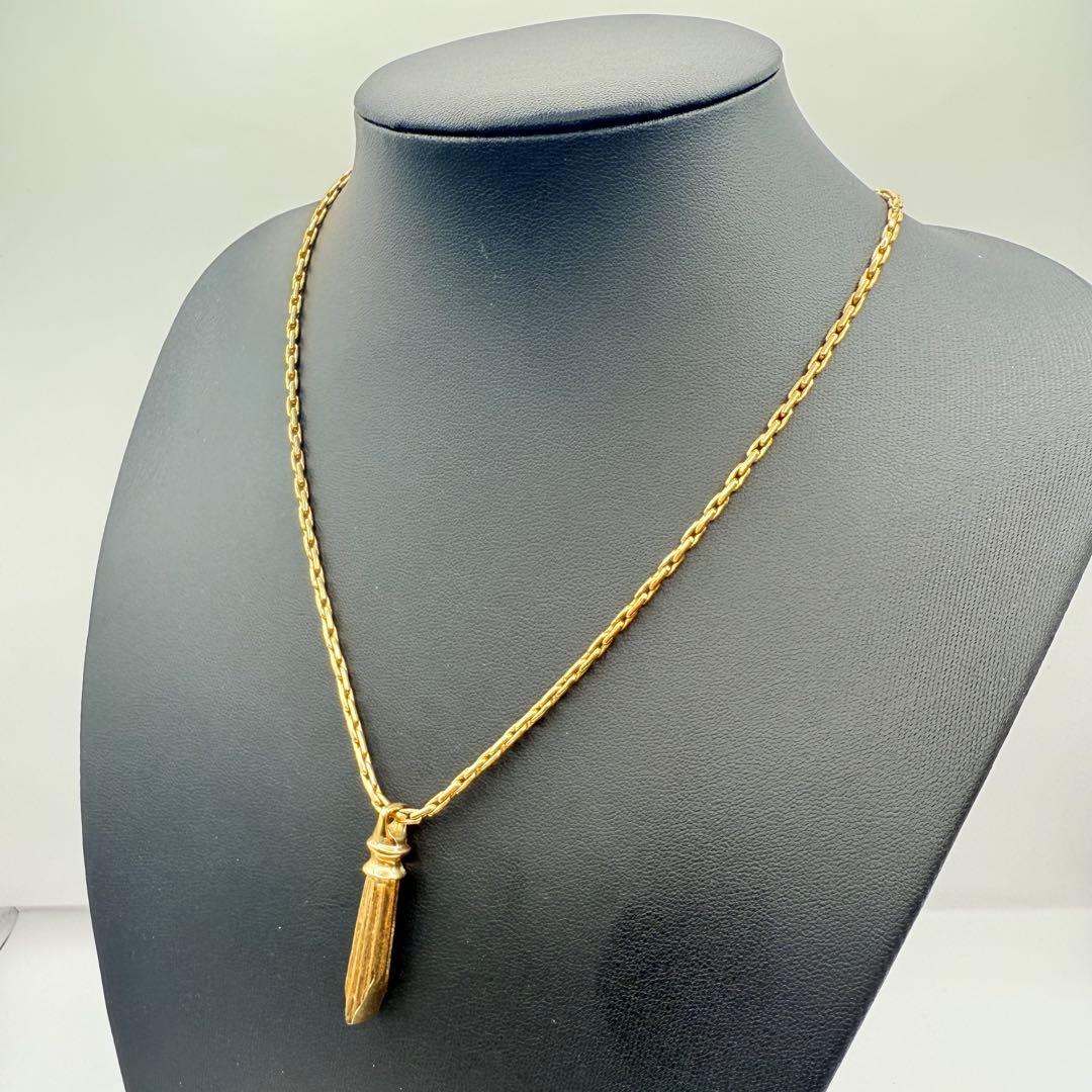 【vintage】Dior ディオール　ペンダントネックレス　ゴールド　ドイツ製