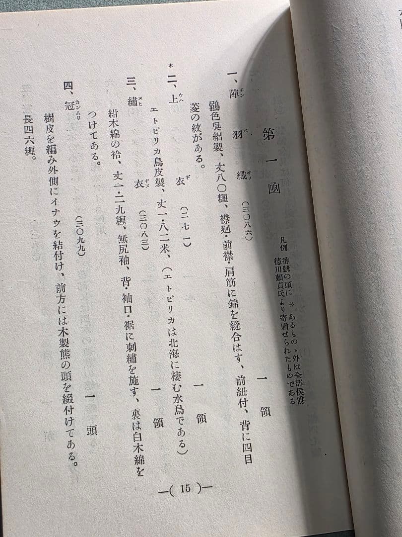 戦前❗アイヌ風俗品陳列目録　帝室博物館　1930年 昭和5年　東京国立博物館図録