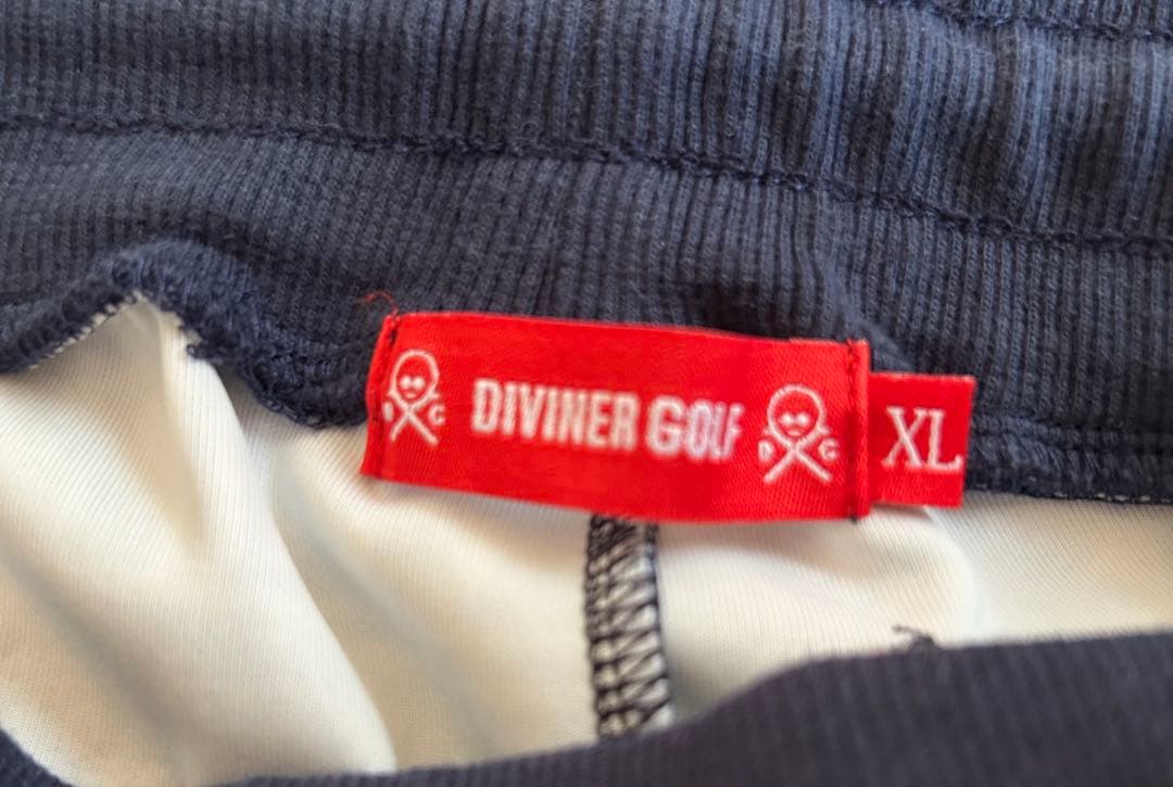DIVINER GOLF ペイズリー ネイビー ゴルフパンツ ジャージ XL