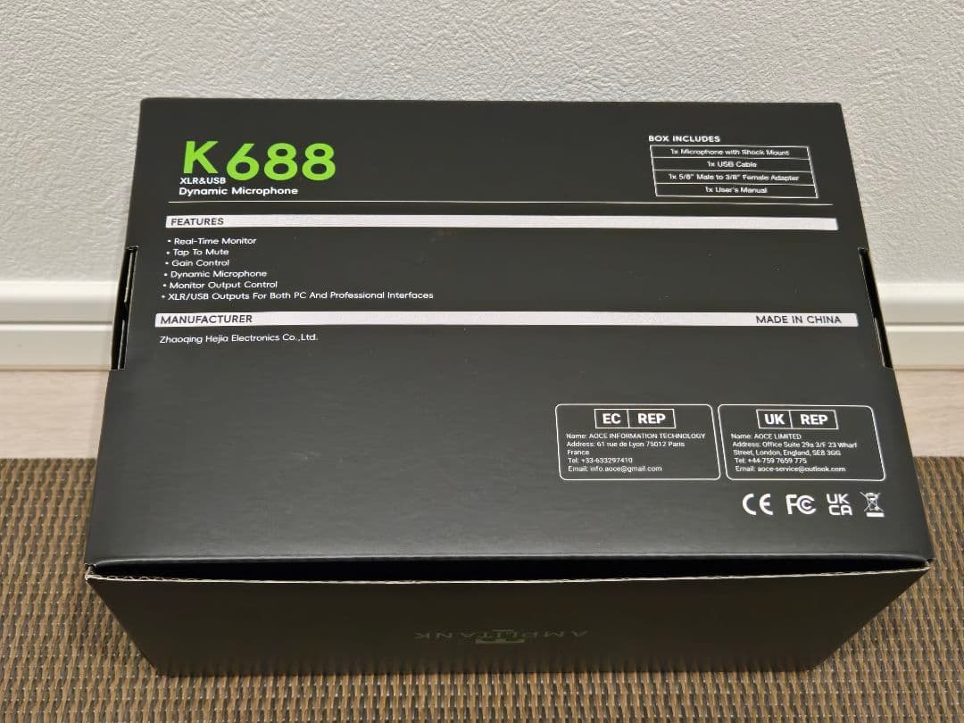 【ほぼ未使用／使用1時間】FIFINE K688 ダイナミックマイク