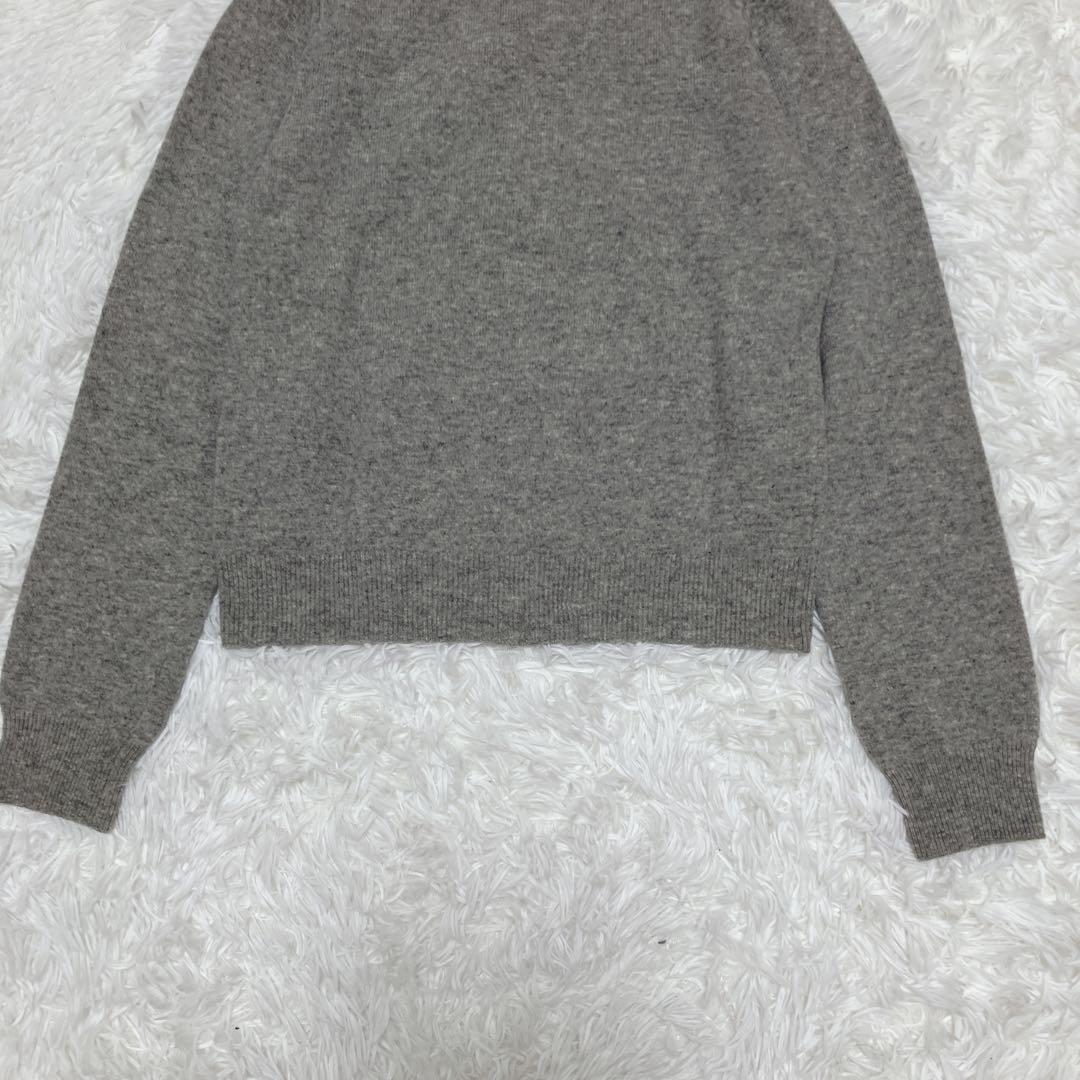 【希少】美品 プレイコムデギャルソン 黒ワッペン ウールカーディガン グレー S