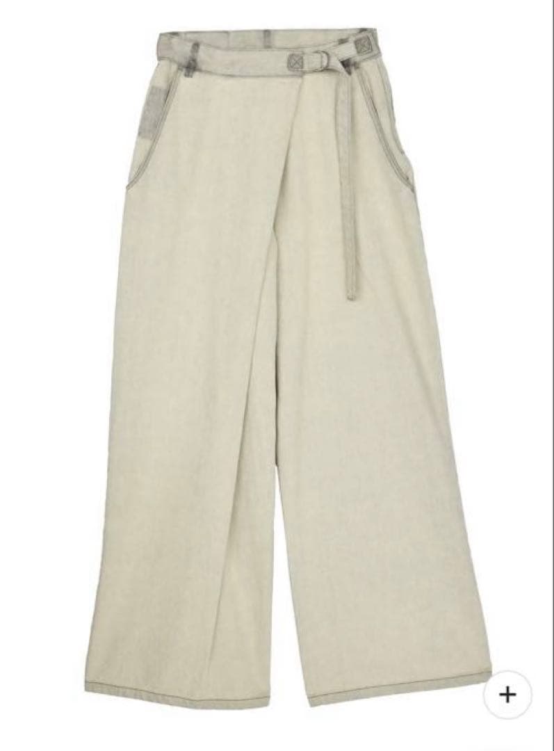 アメリヴィンテージ WRAP DENIM WIDE PANTS ホワイト 24