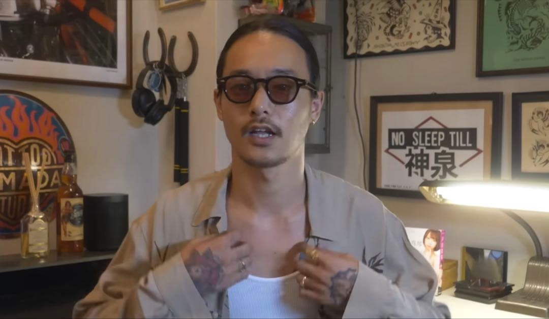 山田蓮　似　サングラス　ブラウン　TSY オモシー　アメカジ　バイカー