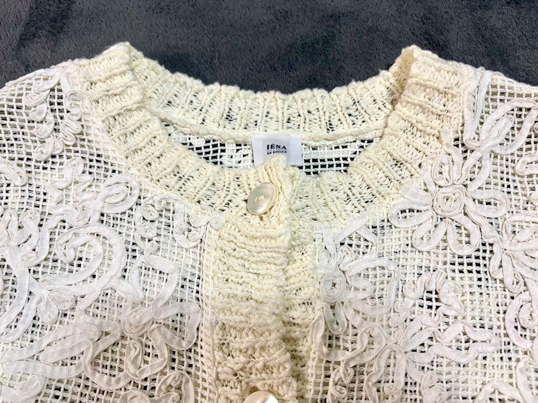 【新品未使用】26SS IENA LA BOUCLE レースコンビカーディガン