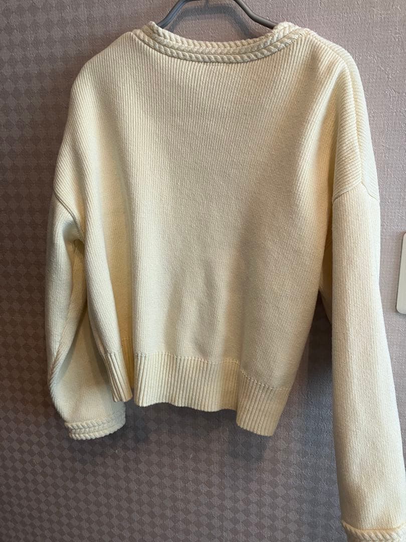 メゾンエシェル　ロープトリミングニットカーディガン
