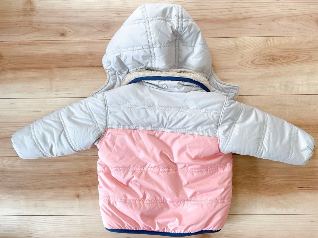 12-18M patagonia フード付きアウター ピンク ボア