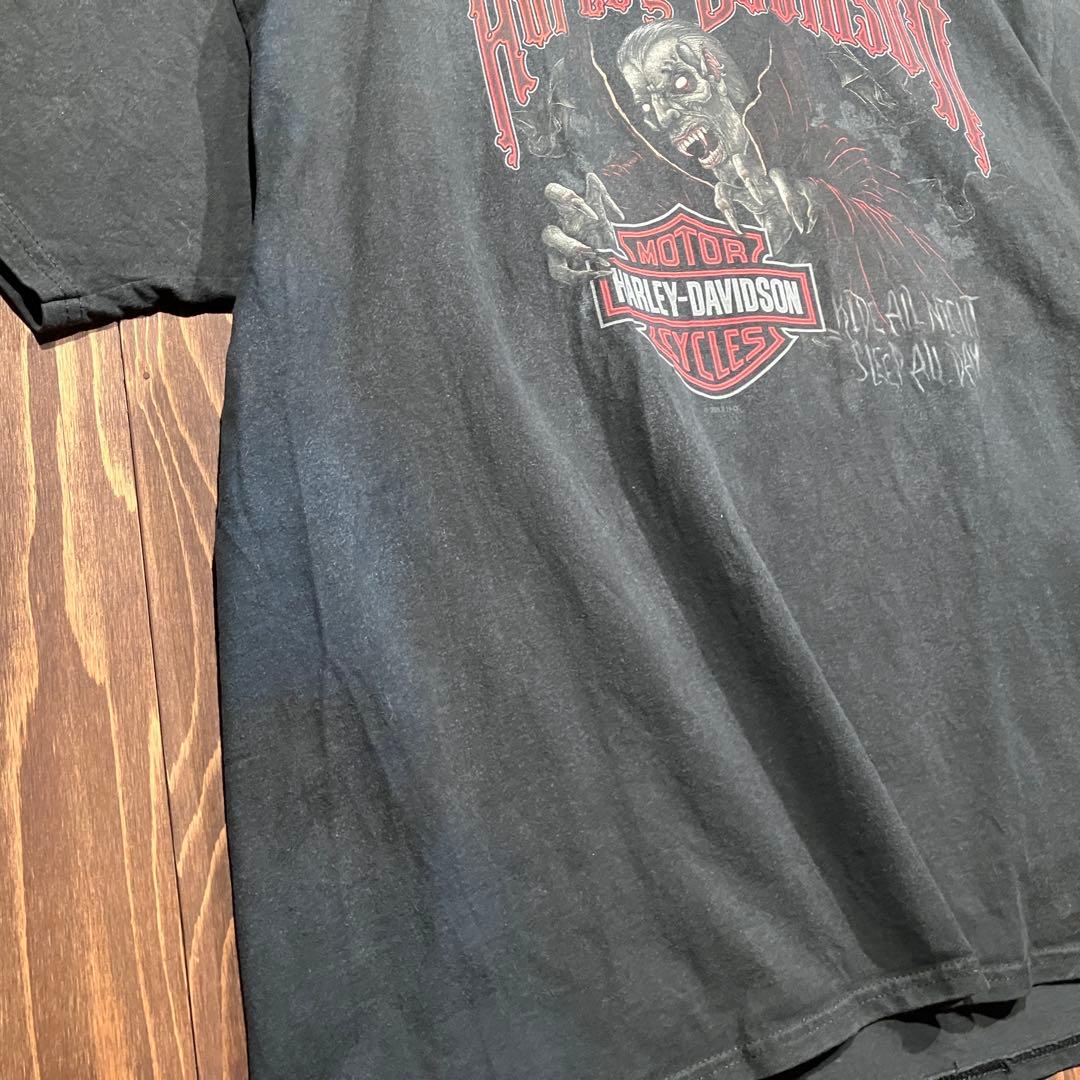 ハーレーダビッドソン ヘインズ　tシャツ エンブレム　ゾンビ　XL 両面
