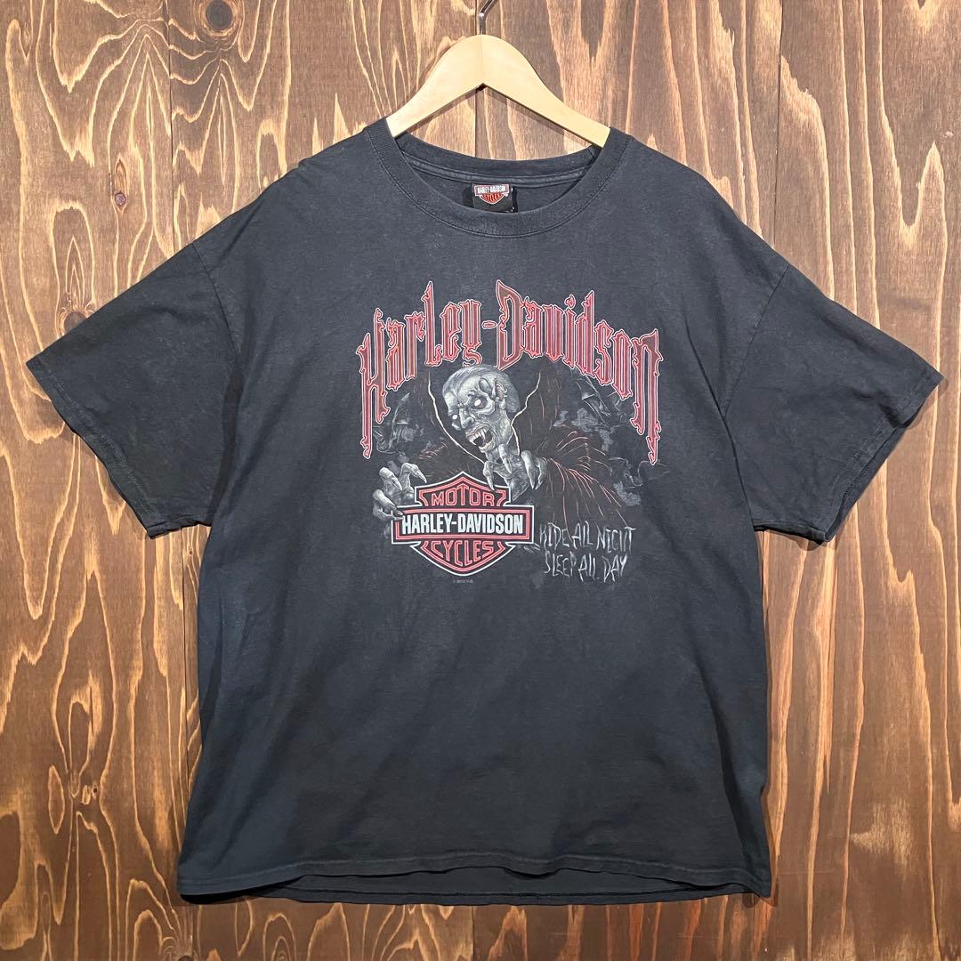 ハーレーダビッドソン ヘインズ　tシャツ エンブレム　ゾンビ　XL 両面