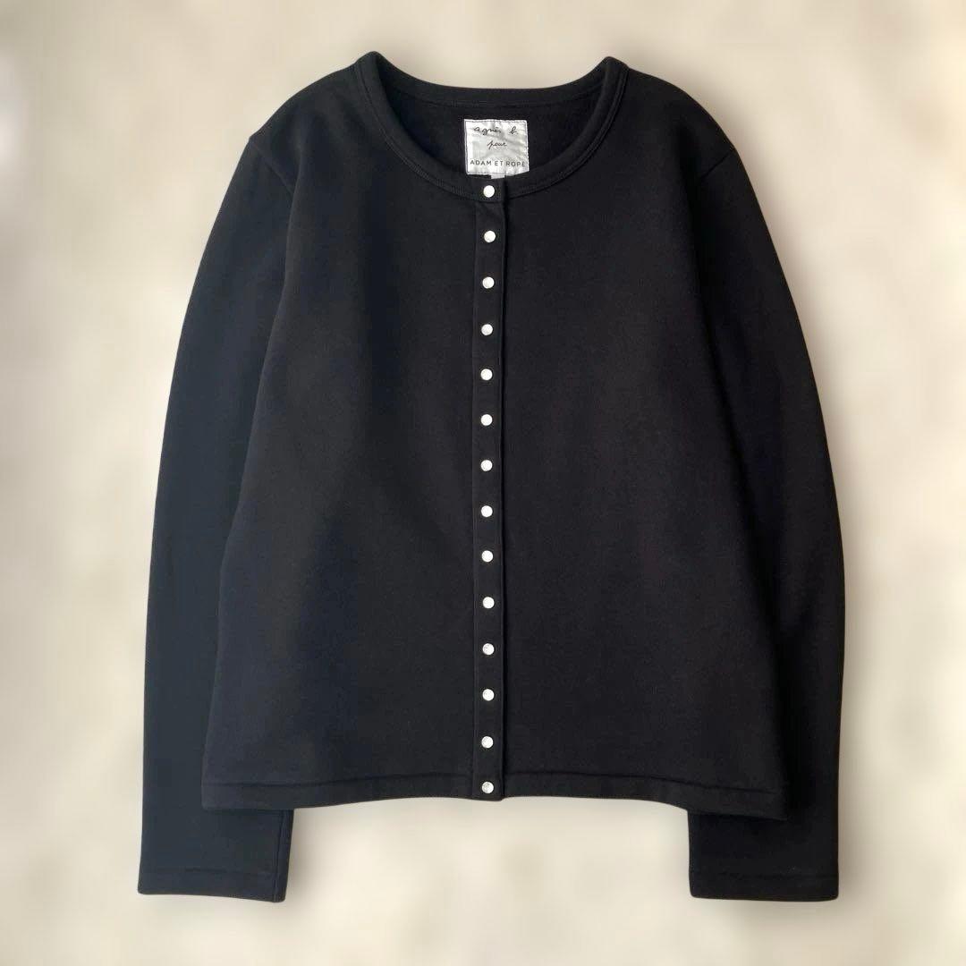 n*o様 美品◯アニエスベー✖️アダムエロペ 裏起毛 カーディガン M ブラック