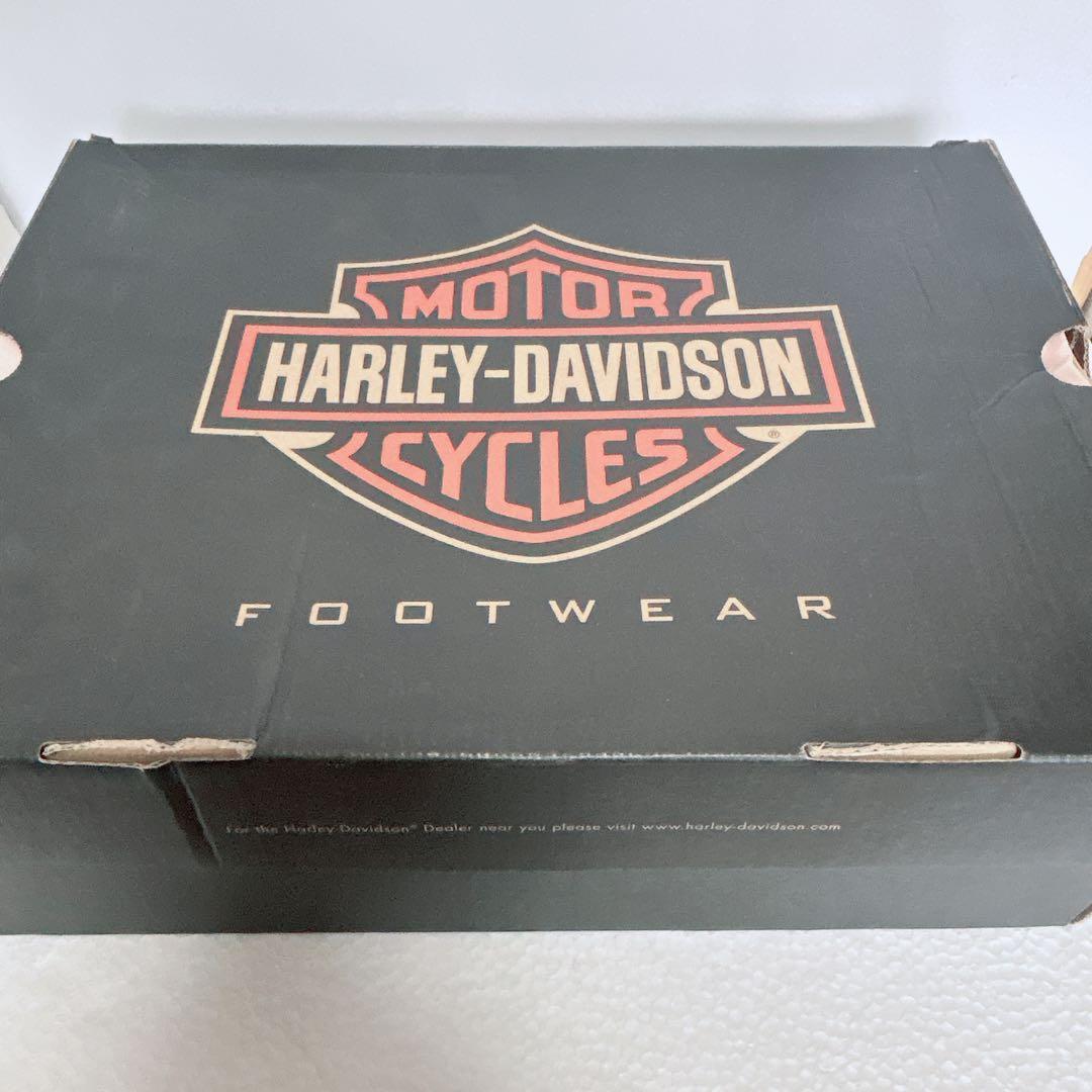 Harley-Davidson ブラックレザーエンジニアブーツ スタッズ付き