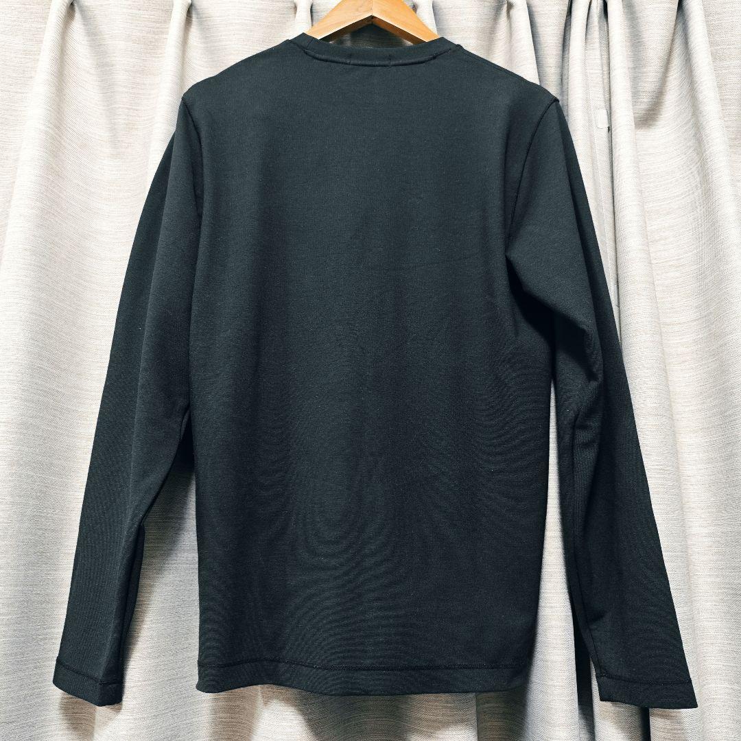【美品：Theory】オリジナルストレッチ生地　長袖カットソー「S/M：ブラック