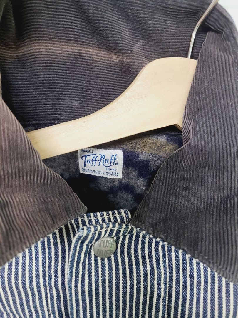RADIALL ブランケット　カバーオール　ヒッコリー　L