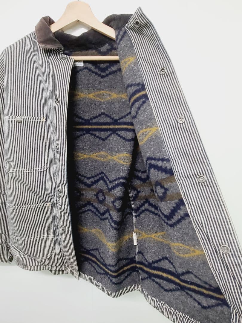 RADIALL ブランケット　カバーオール　ヒッコリー　L