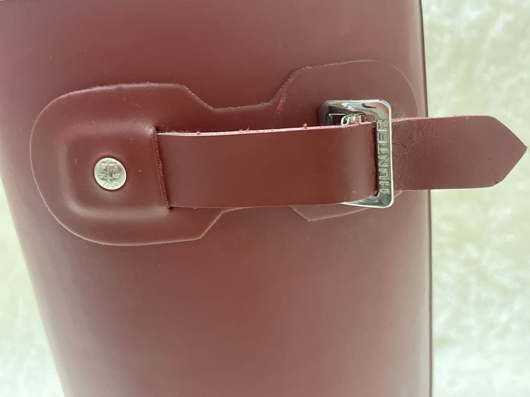 HUNTERハンターレインブーツサイドジップレッド23.5cm
