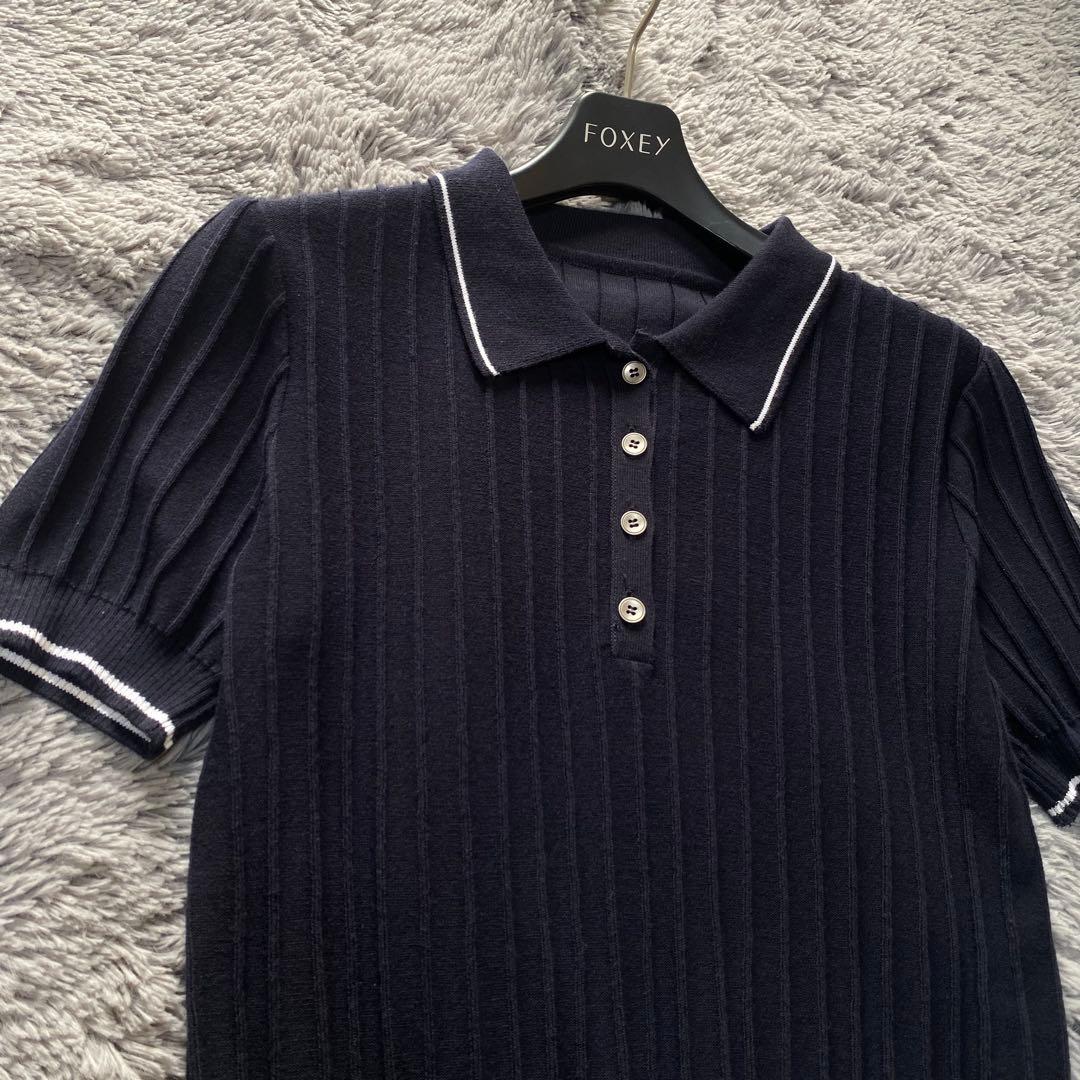 フォクシーブティック ポロシャツ Lady Polo ネイビー 38