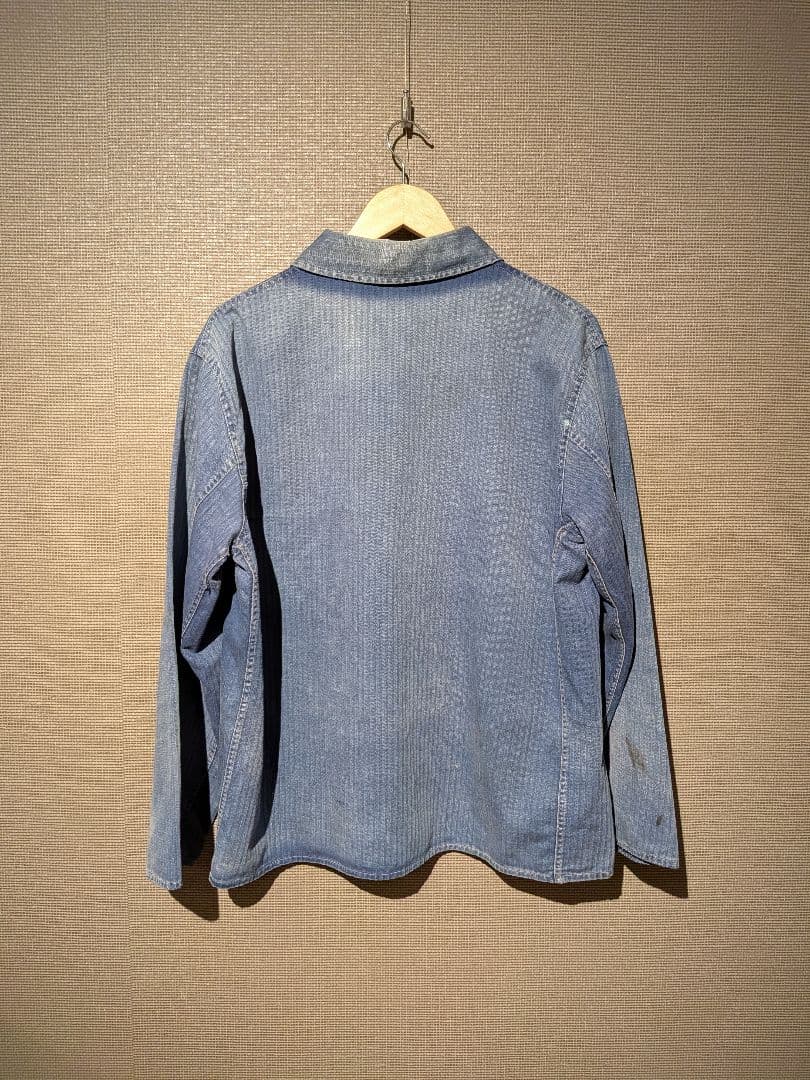 vintage ユーロ ワークジャケット カバーオール ヘリンボーン