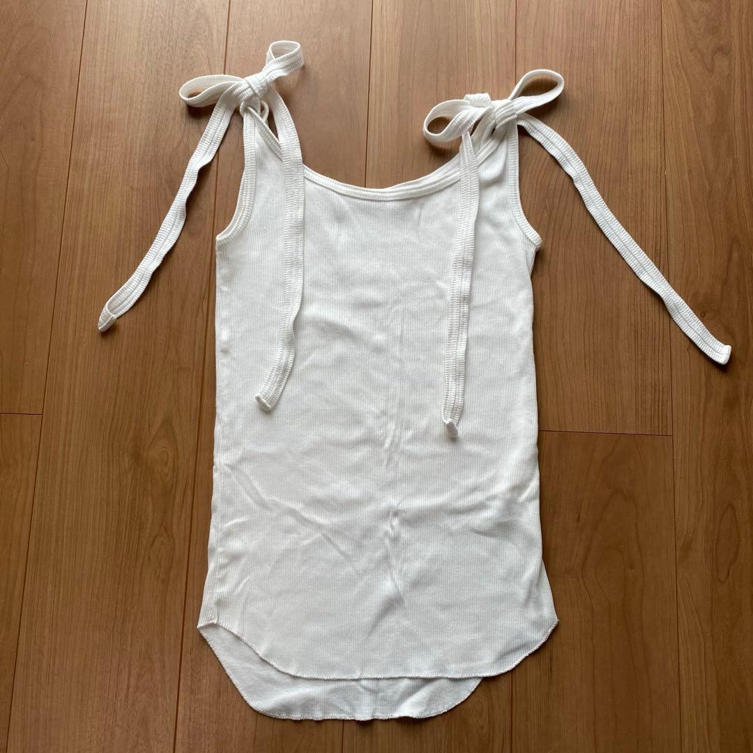 SHISHIKUI RIBBON CAMI / WHITE ❤︎ シシクイ