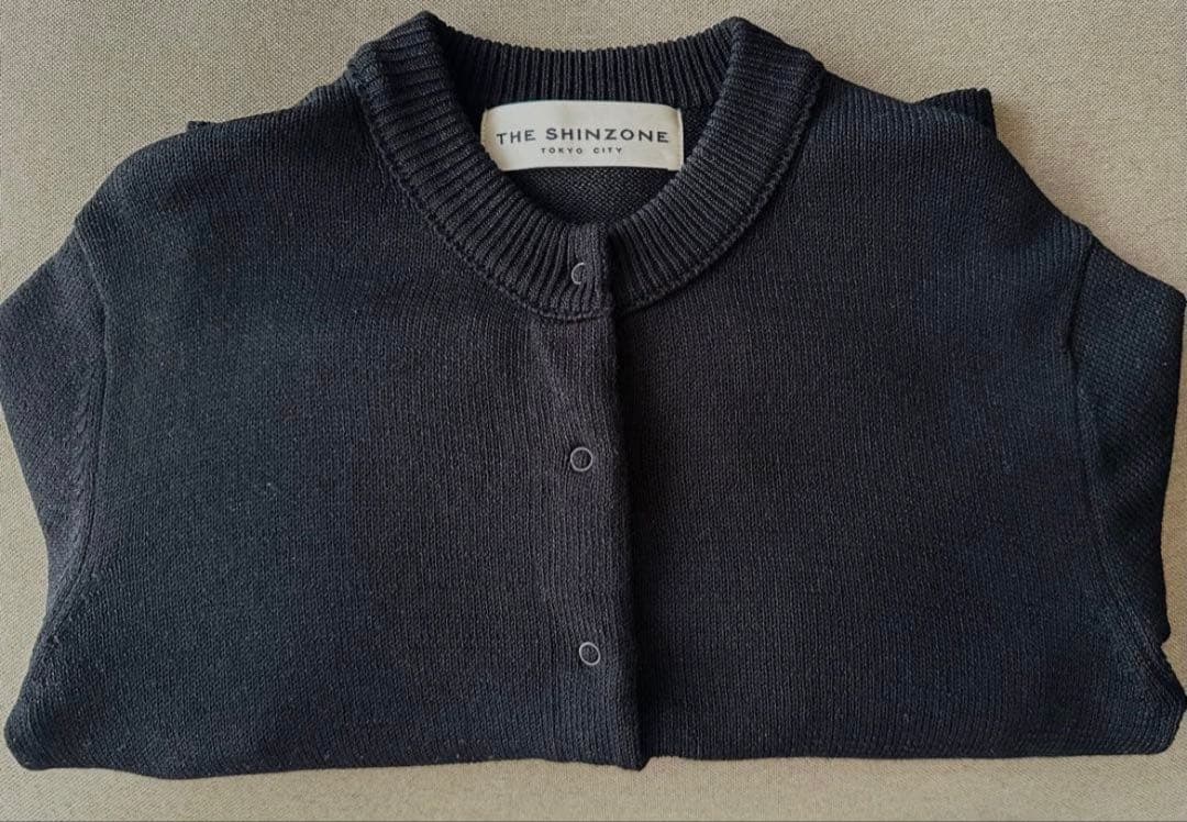 THE SHINZONE LONG RIB CARDIGAN ブラック
