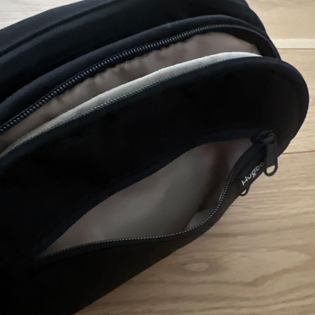 【Hugoo】【美品】（ハグー）抱っこ紐　ヒップシート付きショルダーバッグ