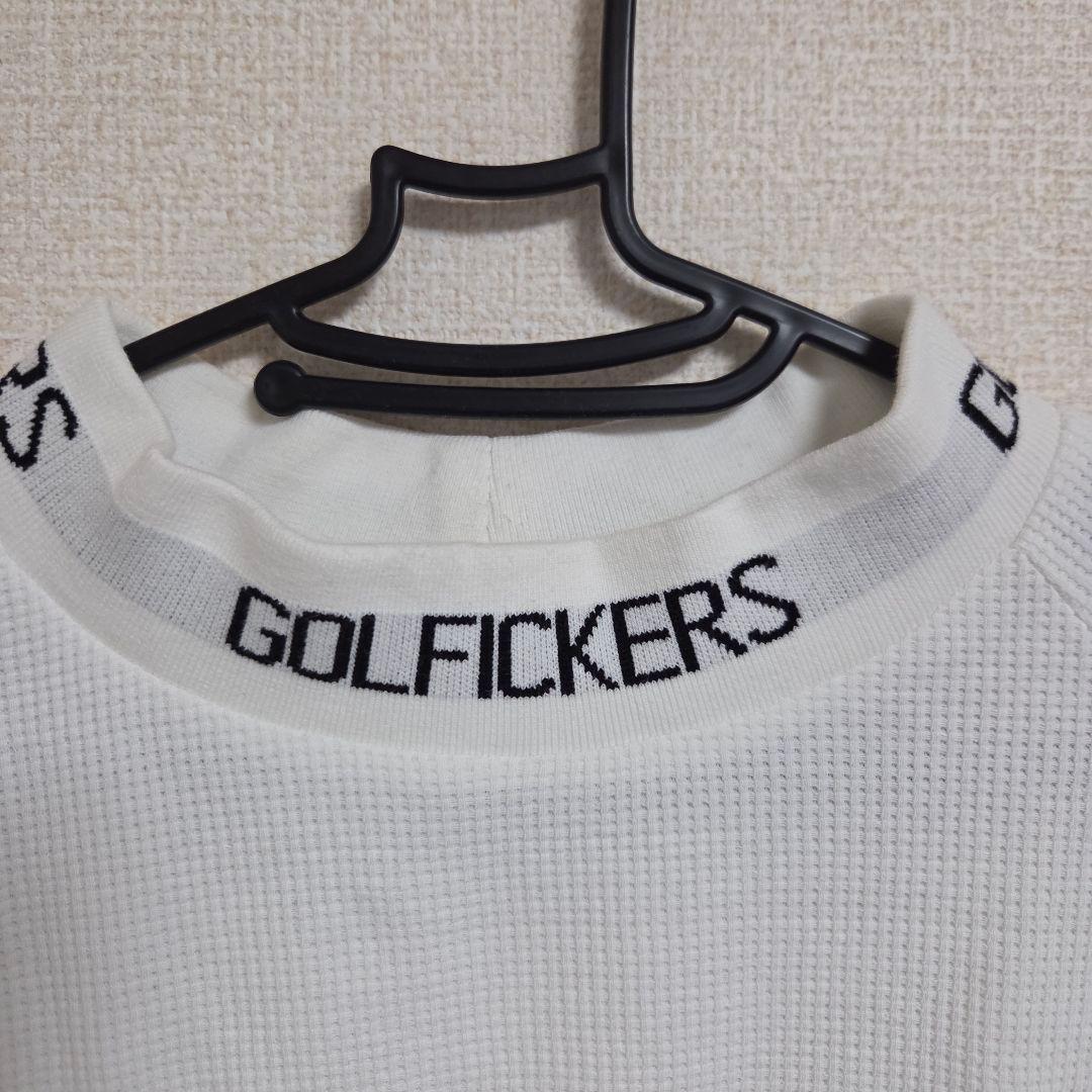 golfickers ワッフルモックネックシャツ　ホワイト　XL