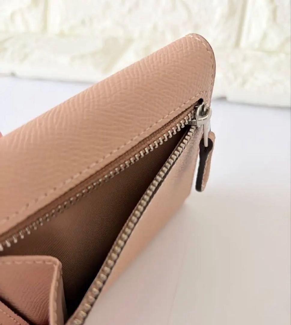 未使用品 COACH コーチ 三つ折り財布 ベージュ スリム
