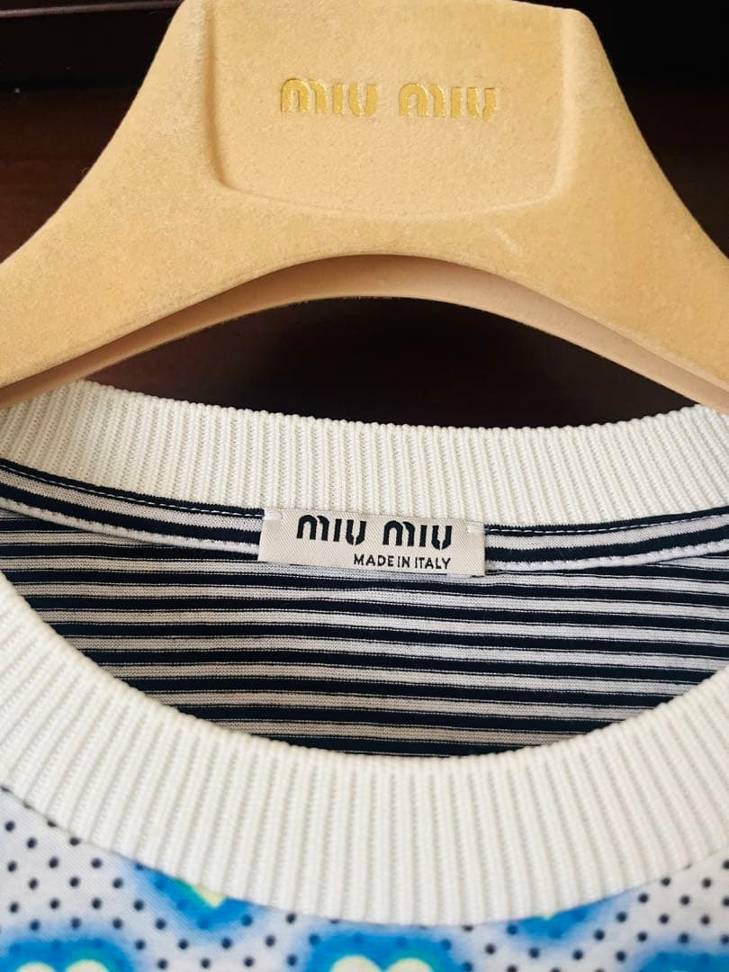 miu miu ハート柄 Tシャツ Sサイズ