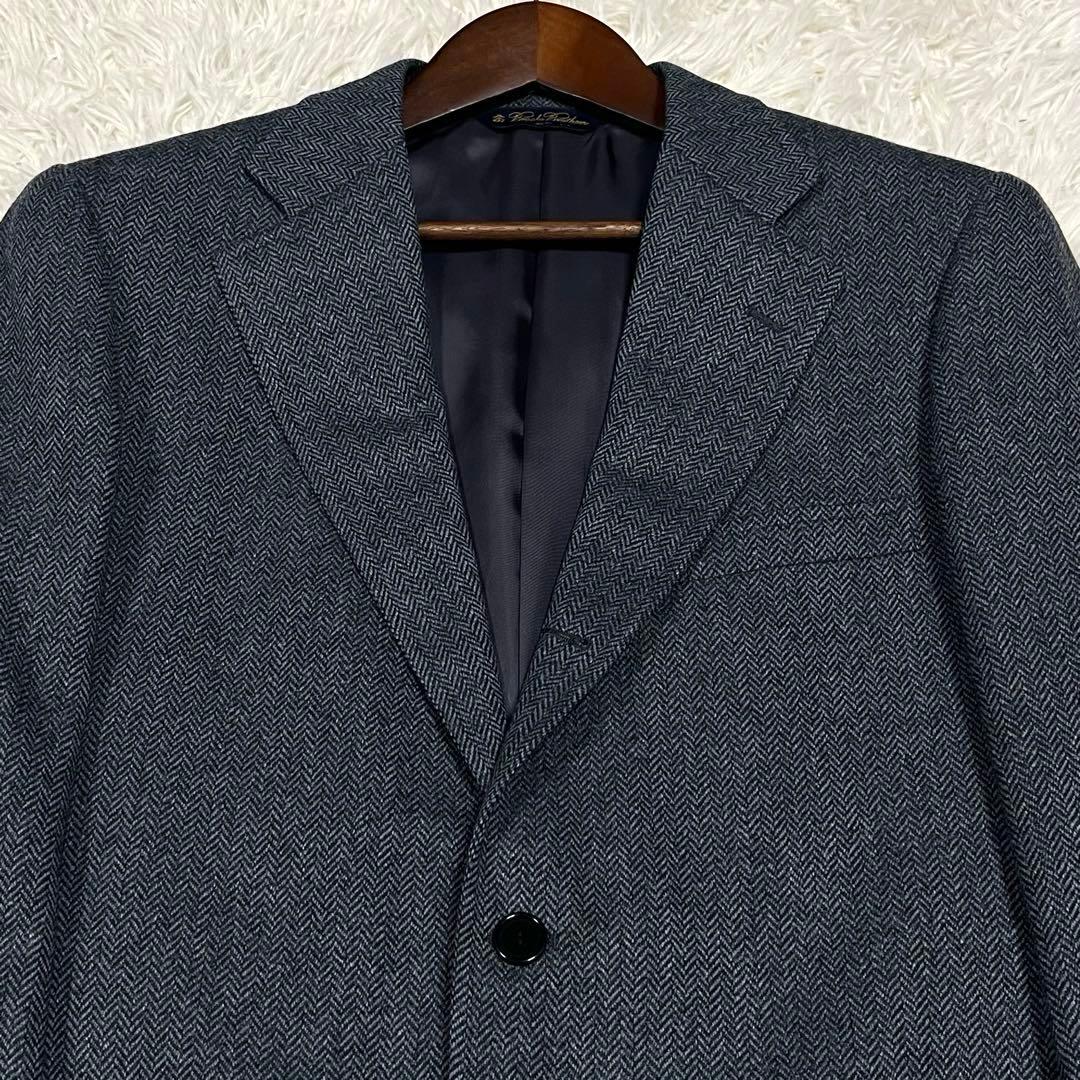 美品✨ブルックスブラザーズ ヘリンボーンツイードジャケット39REG グレー