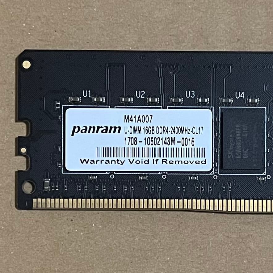 panram DDR4 2400Mhz 16GB 1枚