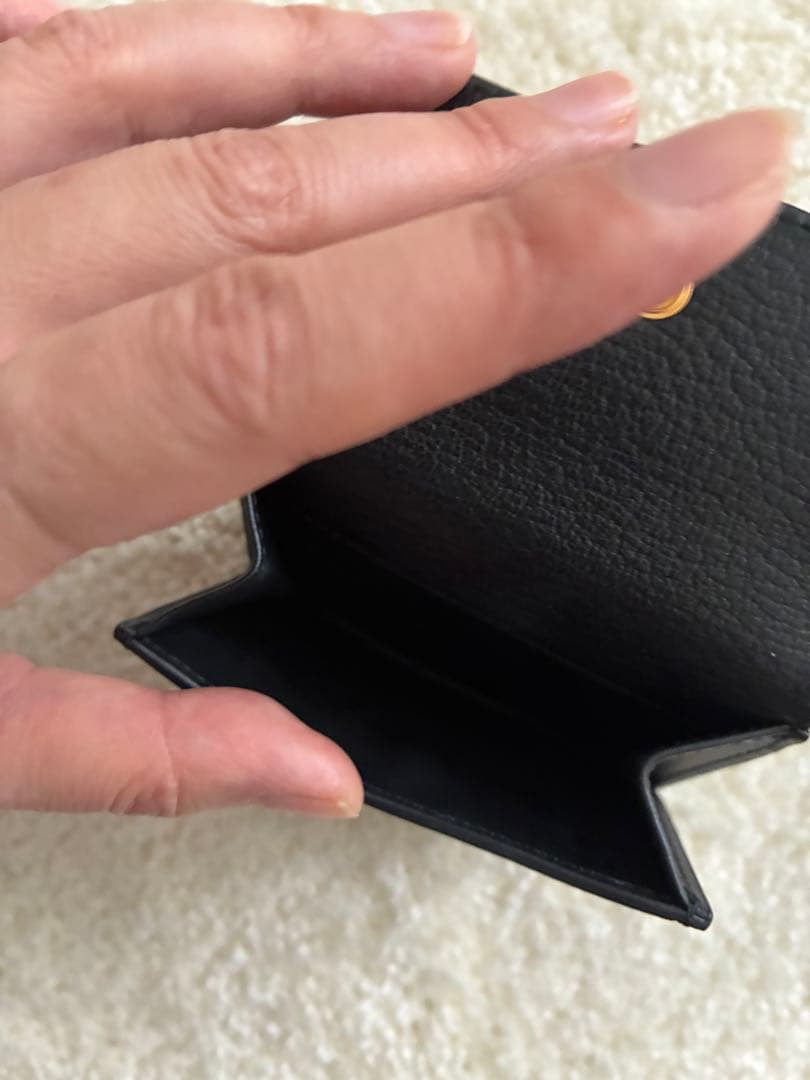 ANYA HINDMARCH ブラック 三つ折り財布　アイズ　美品