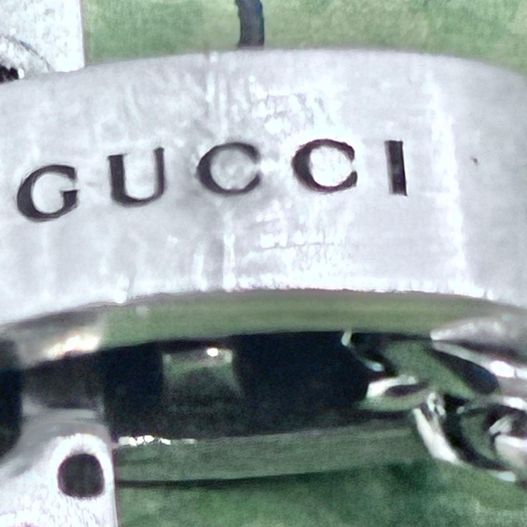【美品】グッチ　GUCCI　ゴースト　スカル　ネックレス　スクエア　シルバー
