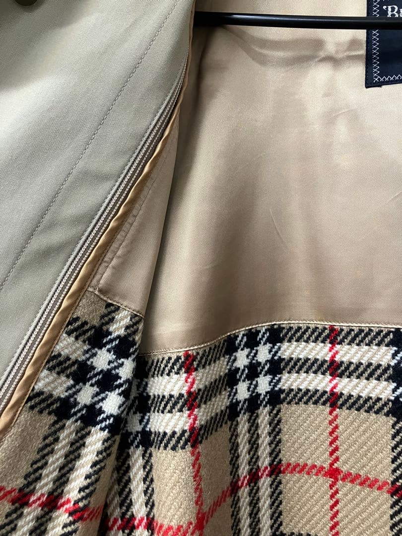 値下バーバリー　Burberry ステンカラーコート ライナー付き ノバチェック